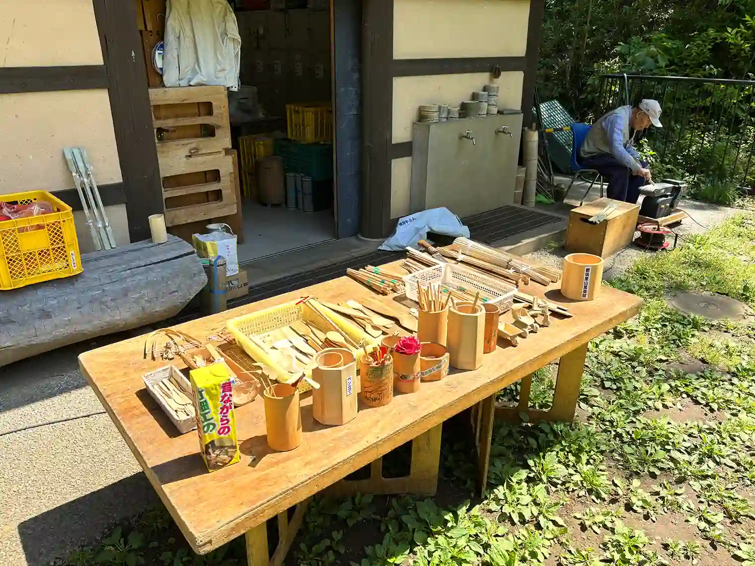 昔ながらの竹細工