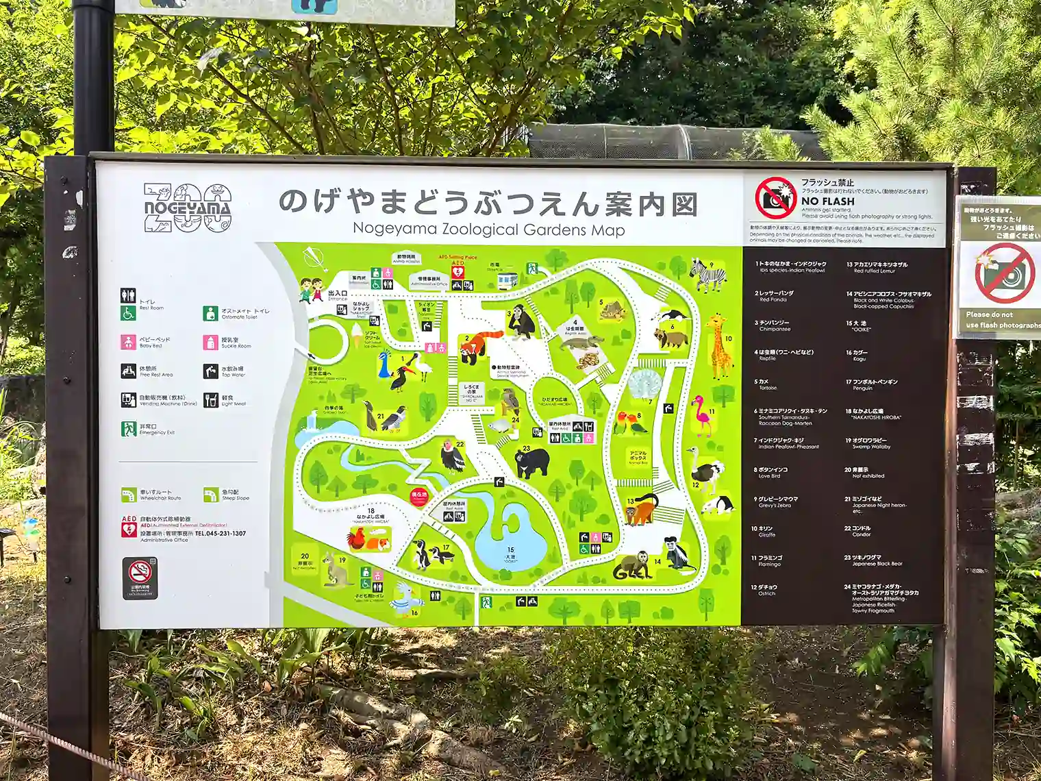 野毛山動物園マップ