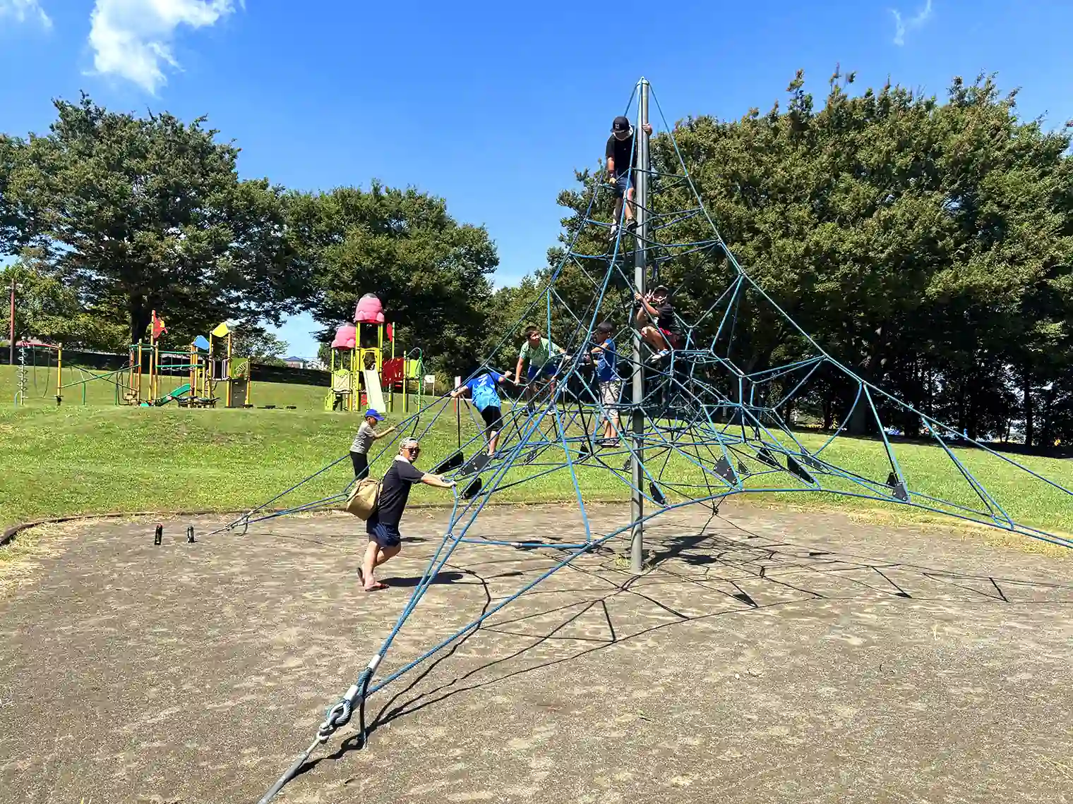 プレイ広場のスパイダーネット