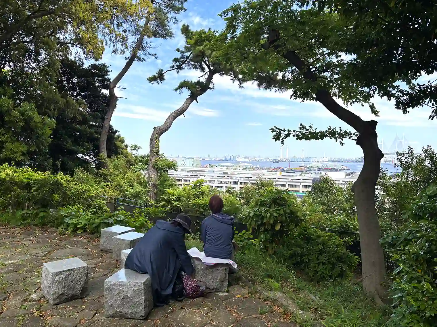 眺望できる休憩場所