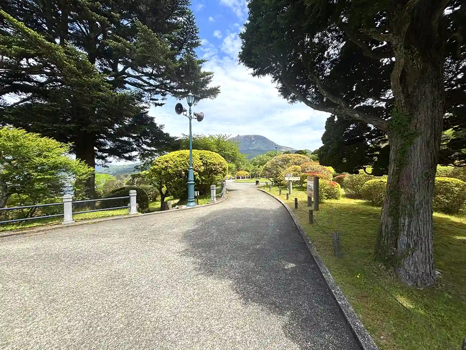 中央広場前の遊歩道